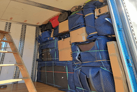 Commercial movers handling office equipment